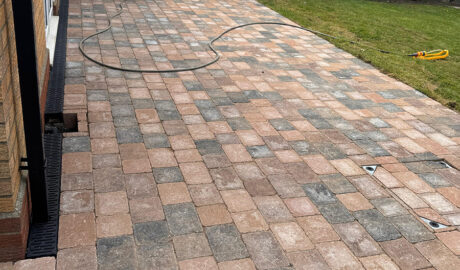 Block Paved Patio completed in Holton-le-Clay.
