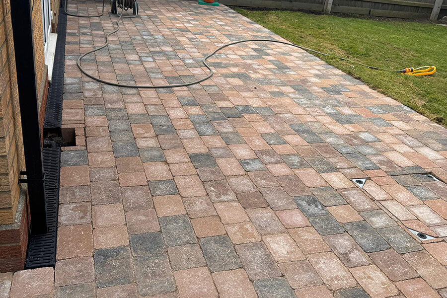 Block Paved Patio completed in Holton-le-Clay.