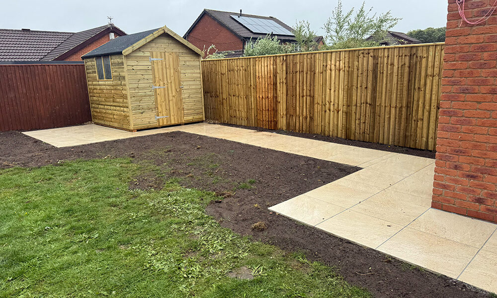 New fence and shed base